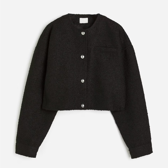 H&M Jackets & Blazers - H&M Black Cropped Jacket